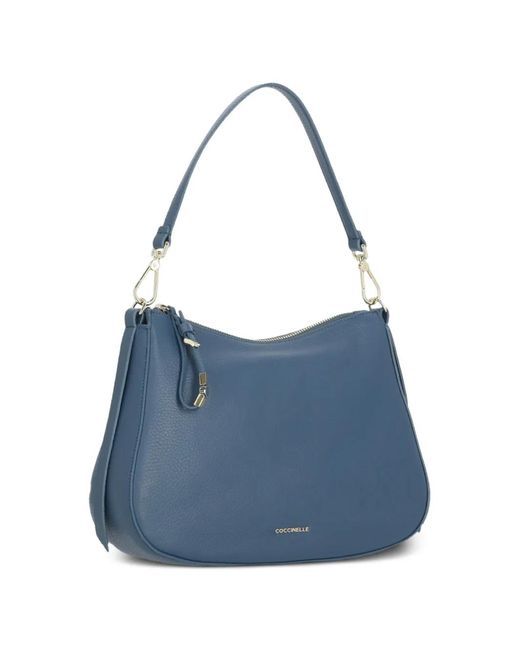Coccinelle Blue Petit Sac Nory En Cuir Grainé