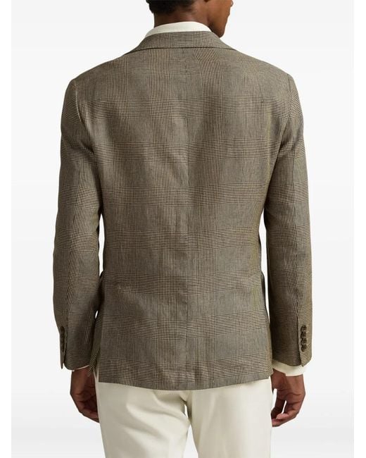 Polo Ralph Lauren Prince Of Wales Geruite Blazer in het Green voor heren