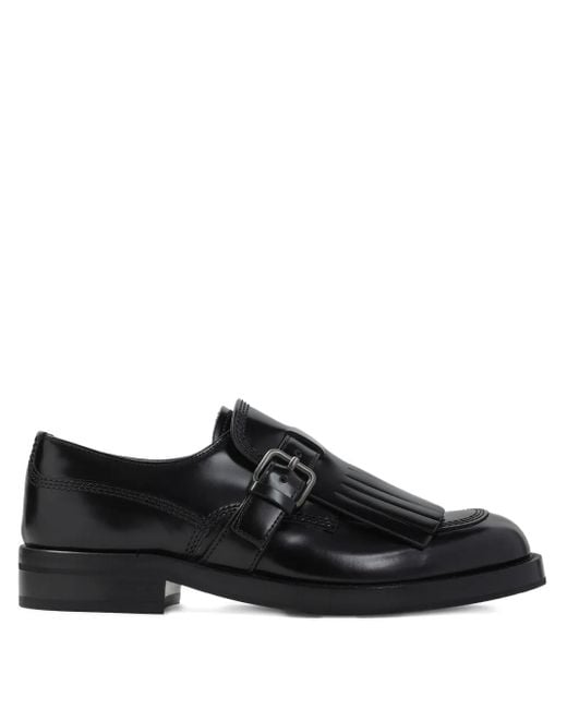 Church's Women's Black Buckle-Detail Fringe Loafers