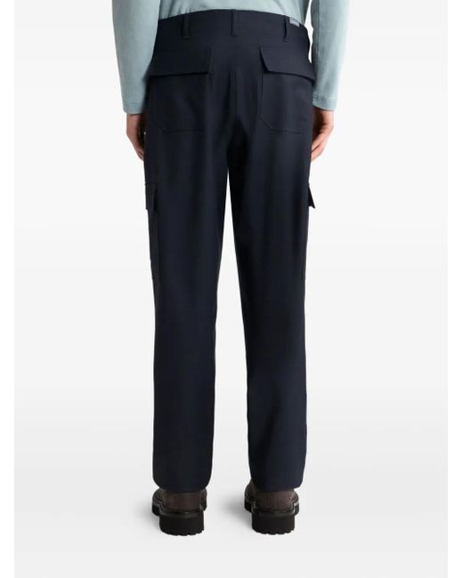 Etro Wollen Regular-Fit Broek Met Cargo Zak in het Blue voor heren