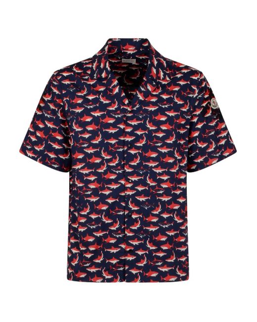 メンズ Moncler グラフィック シャツ Red