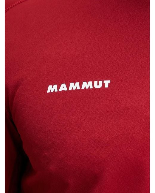 Mammut Red Selun Fl Logo-Print Hoodie for men