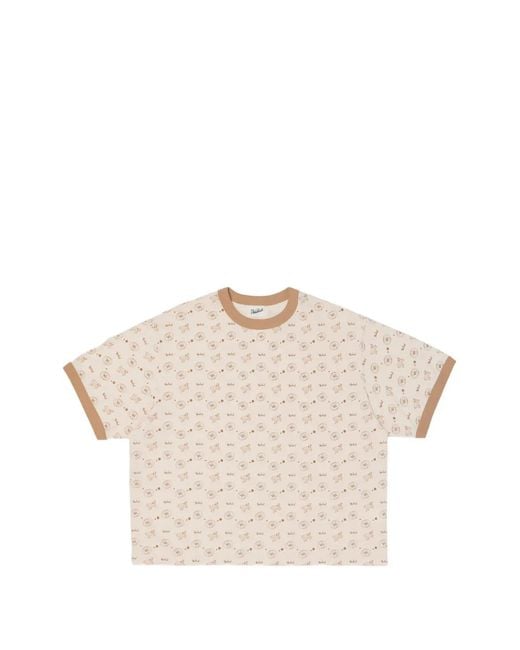 Woolrich Natural Logo-Print Ringer T-Shirt