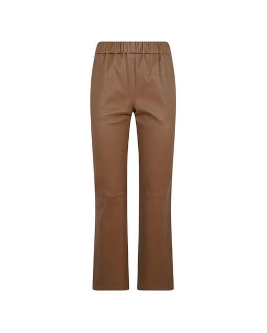 Enes Brown Pantalon Court À Taille Élastiquée