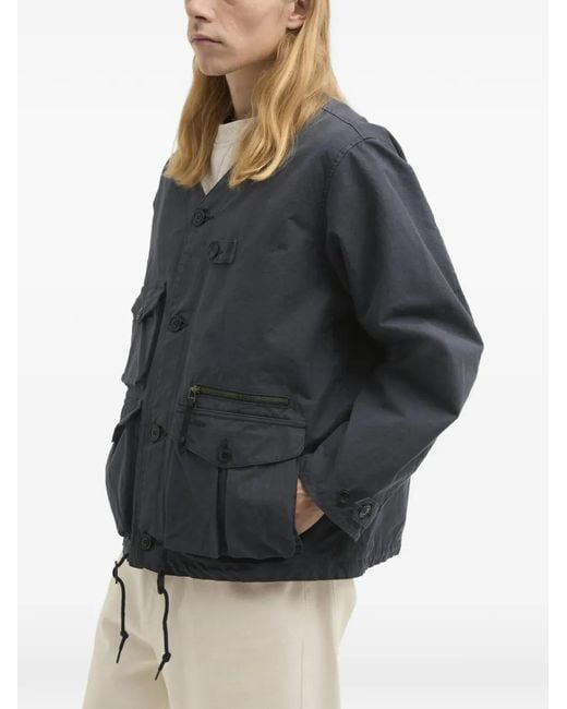 Barbour Black Endurance Button Multi-Pocket Jacket for men