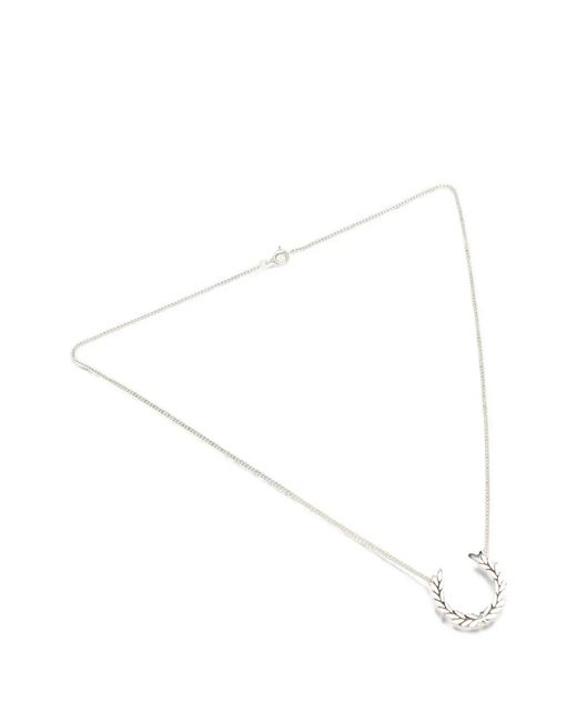 Fred Perry White Laurel Wreath Necklace