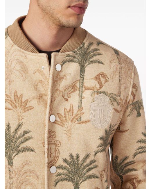 Billionaire Palm Tree print Bomber Jacket in Natural for Men Lyst UK