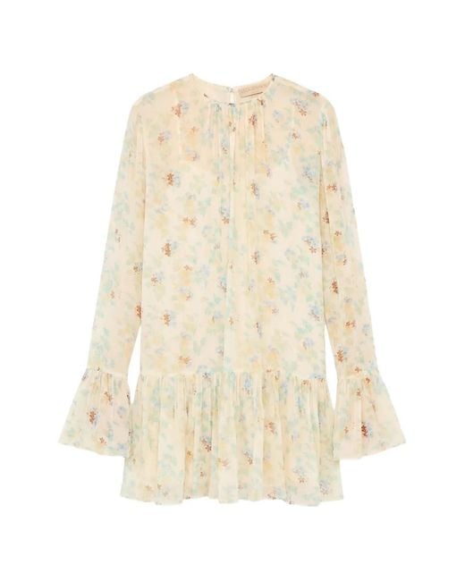 Ulla Johnson White Emmeline Floral-Print Ruffled Mini Dress