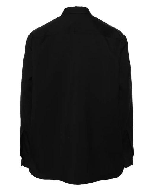 Jil Sander Black Gabardine Virgin Wool Shirt for men