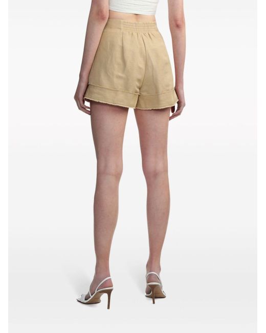 Aje. Natural Linen-blend Mini Shorts