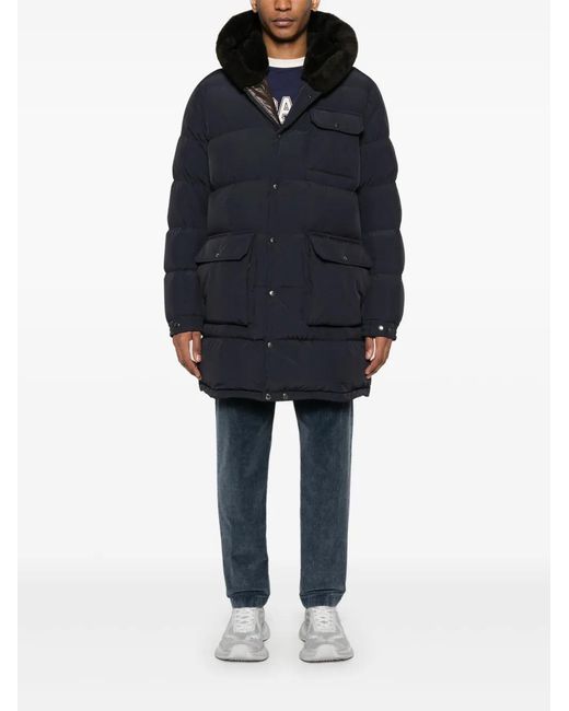 Moncler Blue Rowan Coat for men