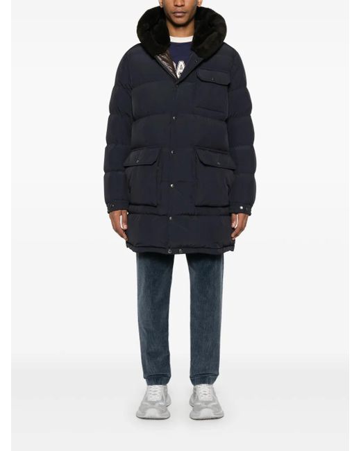 Moncler Blue Rowan Coat for men