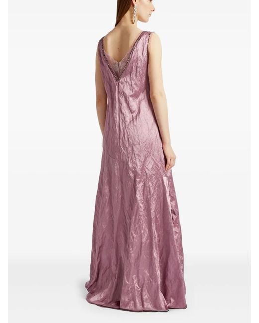 Erdem Purple Ärmelloses Maxikleid