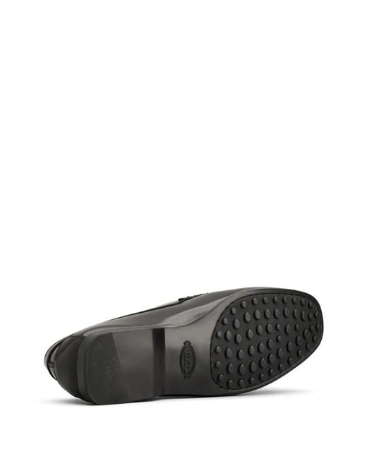 Tod's Black Gommino Leather Loafers for men