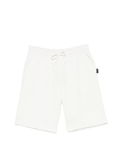 OUTHERE White Drawstring Logo-Patch Shorts for men