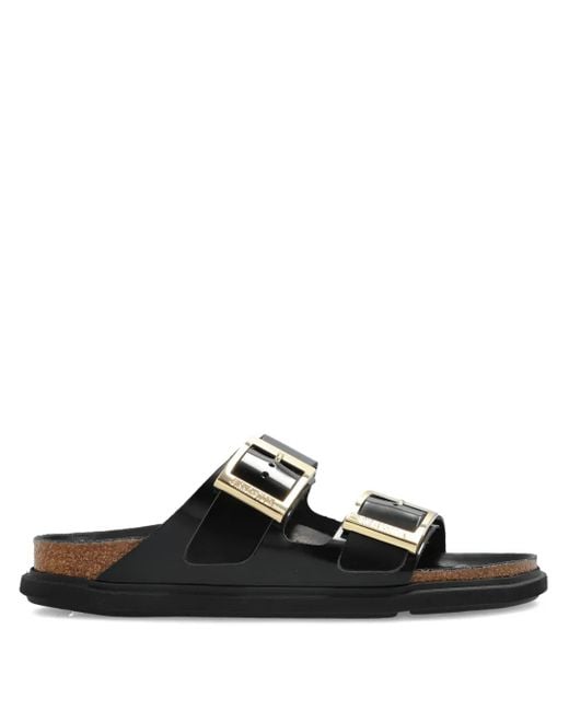 Birkenstock Black Arizona Db Shine, Natural Leather