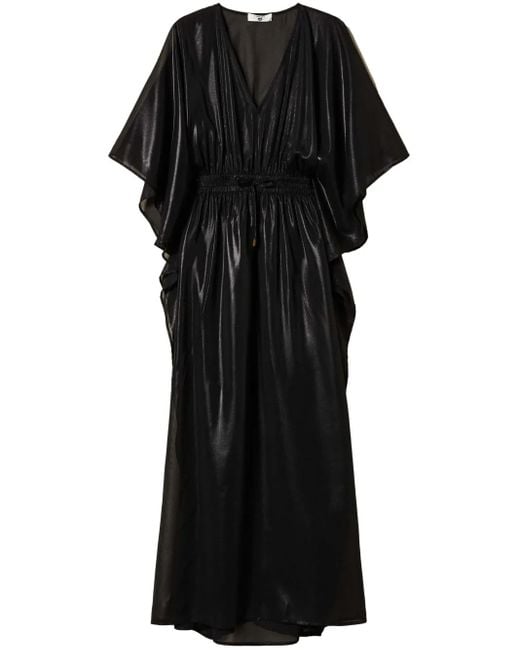 Twinset セミシアー カフタンドレス Black
