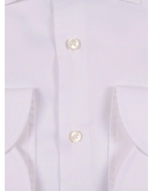 Xacus Purple Button-Cuff Cotton Shirt for men