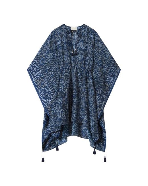Isabel Marant Blue Loreliz Tassel Patterned Cover-Up