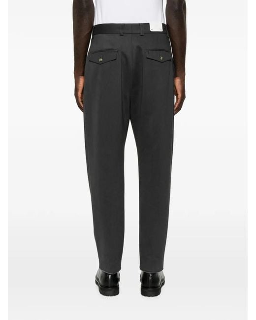Eleventy Gray Pleated Trousers for men