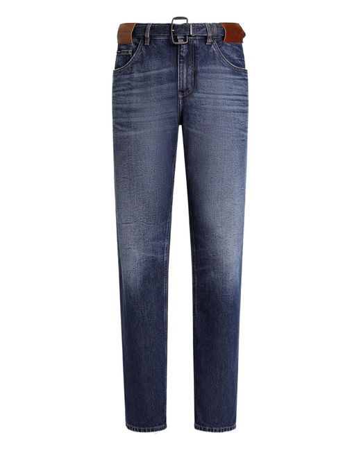 Vaqueros Con Cinturón Dolce & Gabbana de hombre de color Blue