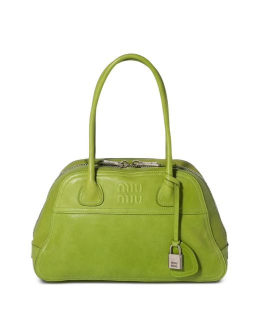 Miu Miu Green Vivant Nappa Leather Bag