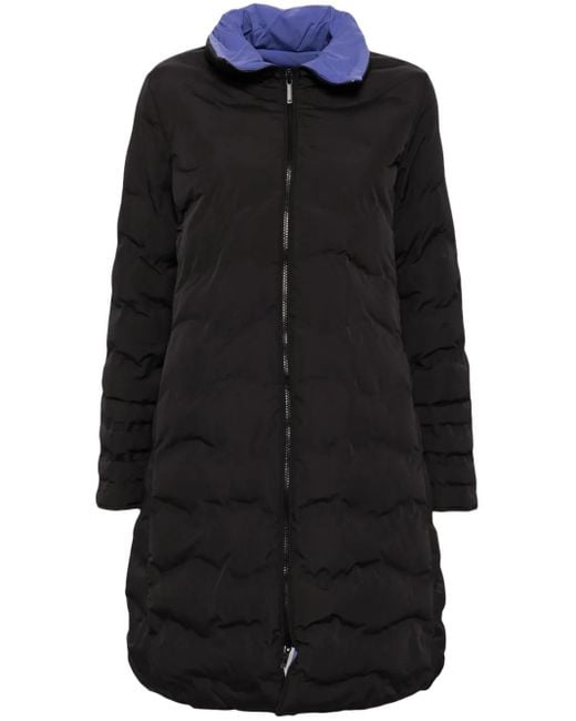 Emporio Armani Black Reversible Quilted Coat
