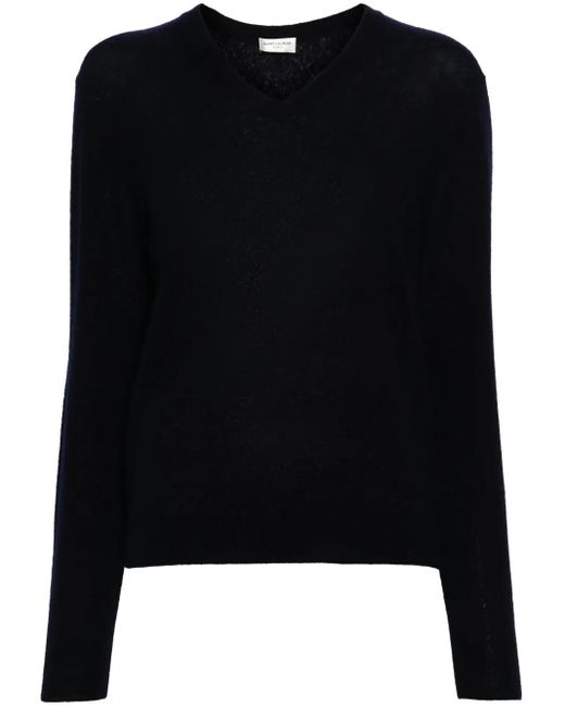 Saint Laurent Black V-Neck Knitted Jumper