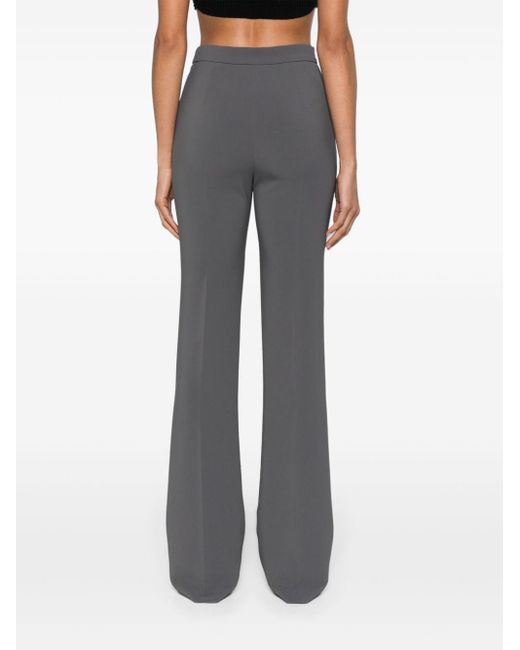 Elisabetta Franchi Blue Belted Crepe Tailored Trousers