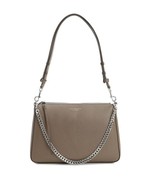 Tory Burch Gray Perry Chain-Strap Shoulder Bag