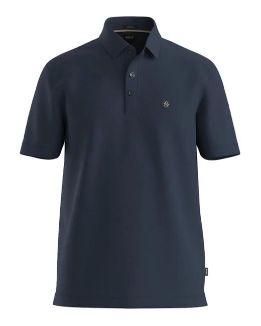 Boss Poloshirt Mit Logo-Patch in Blue für Herren