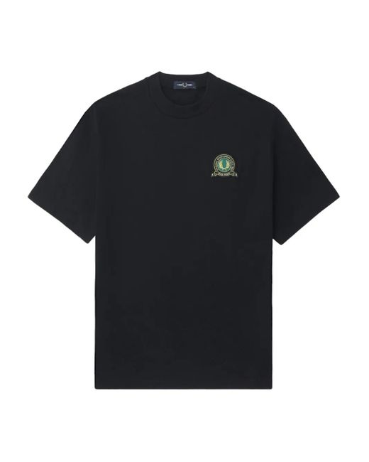 Fred Perry T-Shirt mit Logo-Patch in Black für Herren
