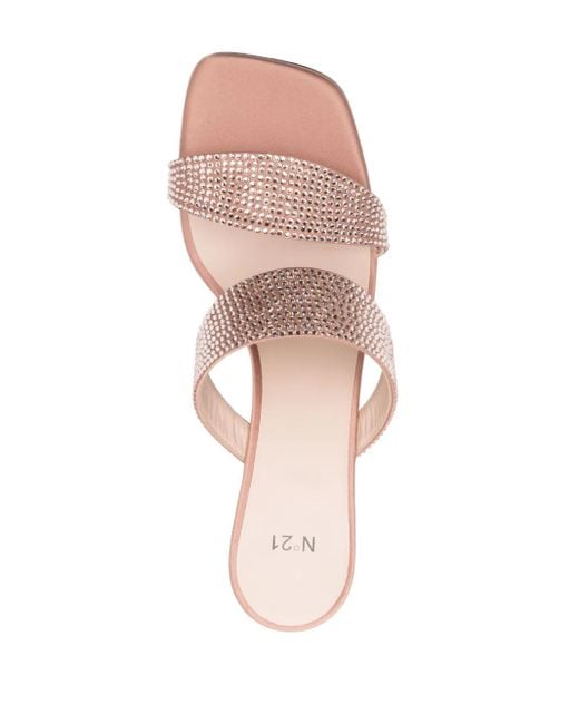 Mules 70 Mm À Sequins N°21 en coloris Pink