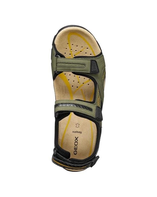 Geox Green Touch-Strap Sandals for men