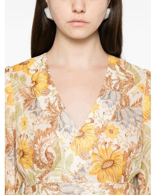 Zimmermann Natural Daylight Frill Mini Dress