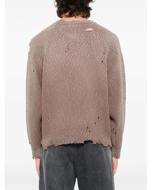Maison Mihara Yasuhiro Natural Sun Faded Like Distressed-Effect Sweater for men