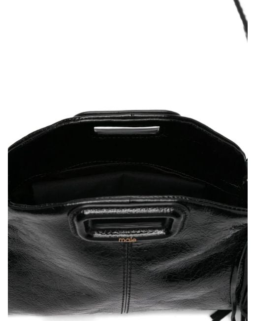 Maje レザーハンドバッグ Black