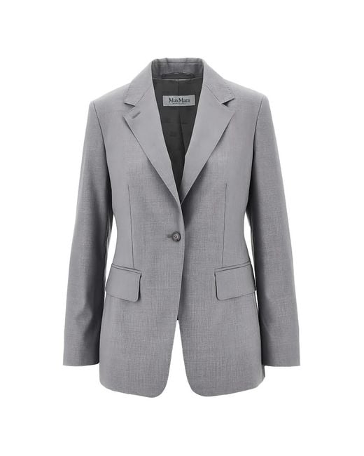 Max Mara Gray Notched Blazer