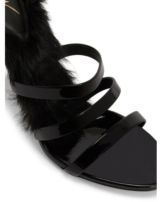 Giuseppe Zanotti Janette 115mm レザーミュール Black