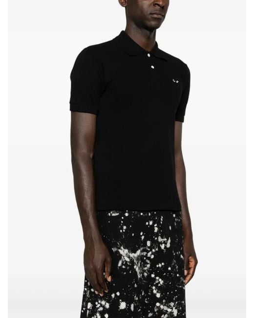 COMME DES GARÇONS PLAY ハートパッチ ポロシャツ Black
