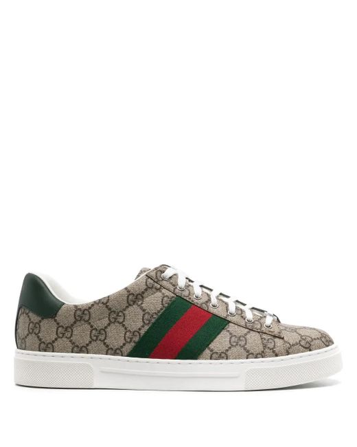 Gucci Ace Gg Supreme Sneakers Aus Canvas in Gray für Herren