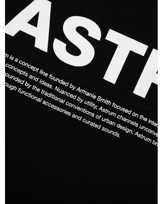 Astrum Black Rivet Logo-Print Shirt for men