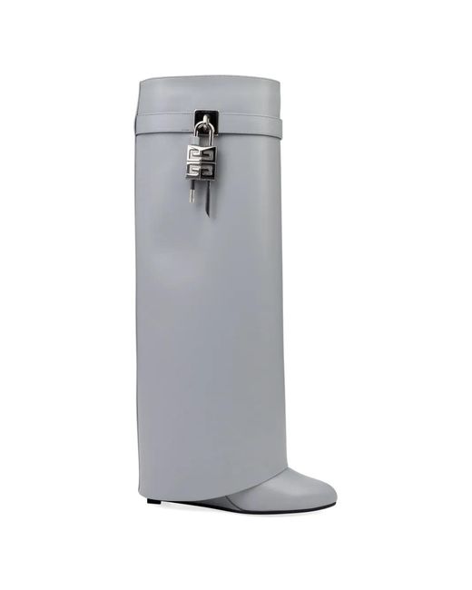 Givenchy Gray Shark-Lock Boots