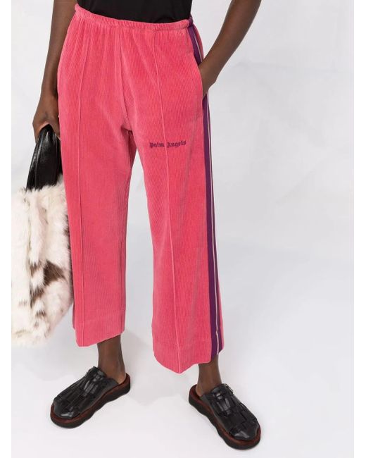 Pantalones de chándal con logo estampado Palm Angels de color Red