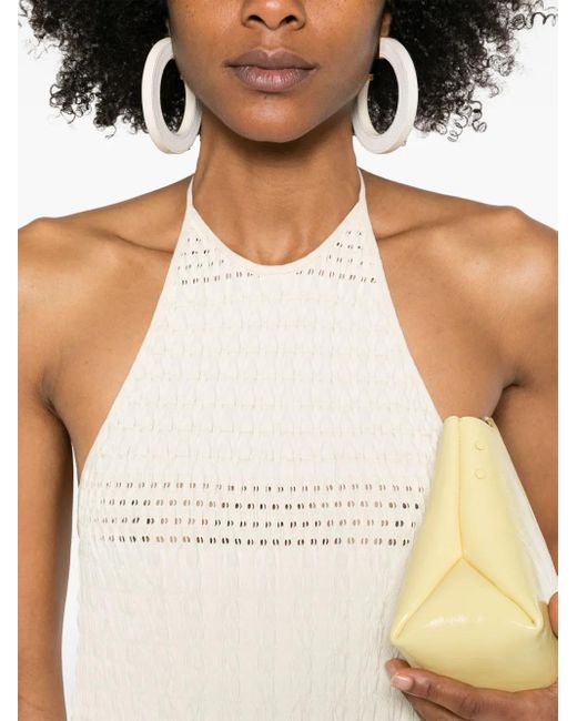 Nanushka White Textured Midi Dress