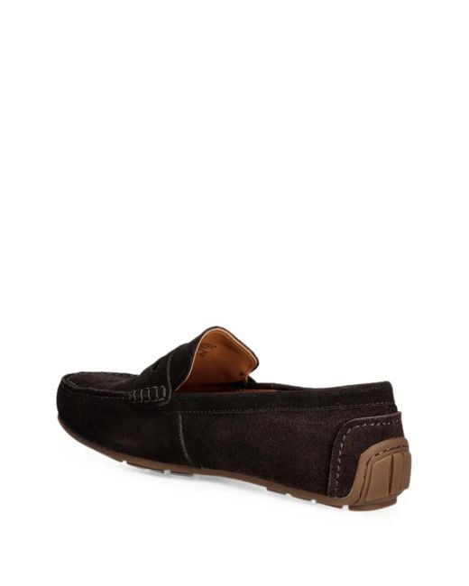 Vagabond Black Lorenzo Suede Penny Loafers for men