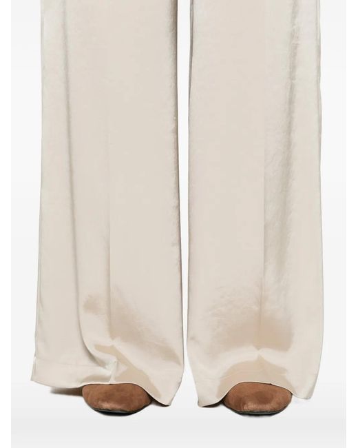 P.A.R.O.S.H. White Elasticated-Waist Palazzo Pants