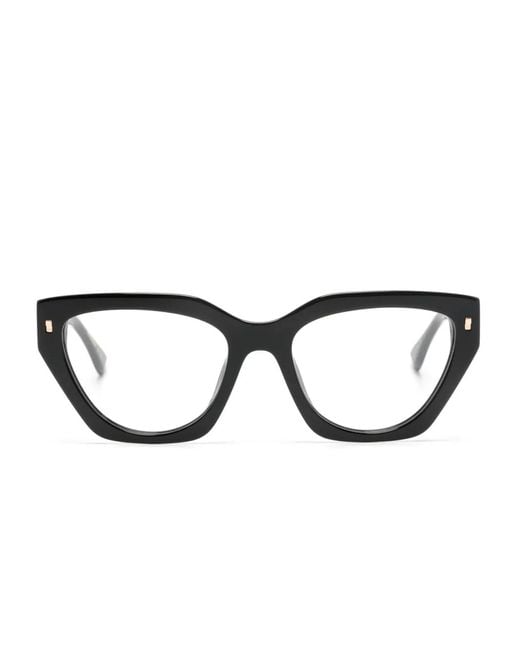 DSquared² Black Cat-Eye-Brille Mit Logo