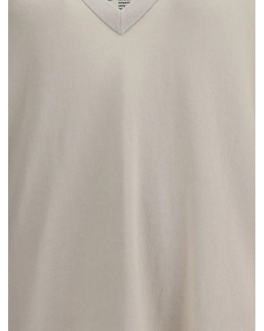 Extreme Cashmere White Nº406 V-Neck Oversized T-Shirt