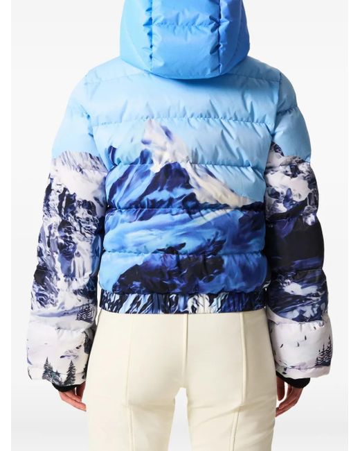 Perfect Moment Blue Polar Flare Down Ski Jacket